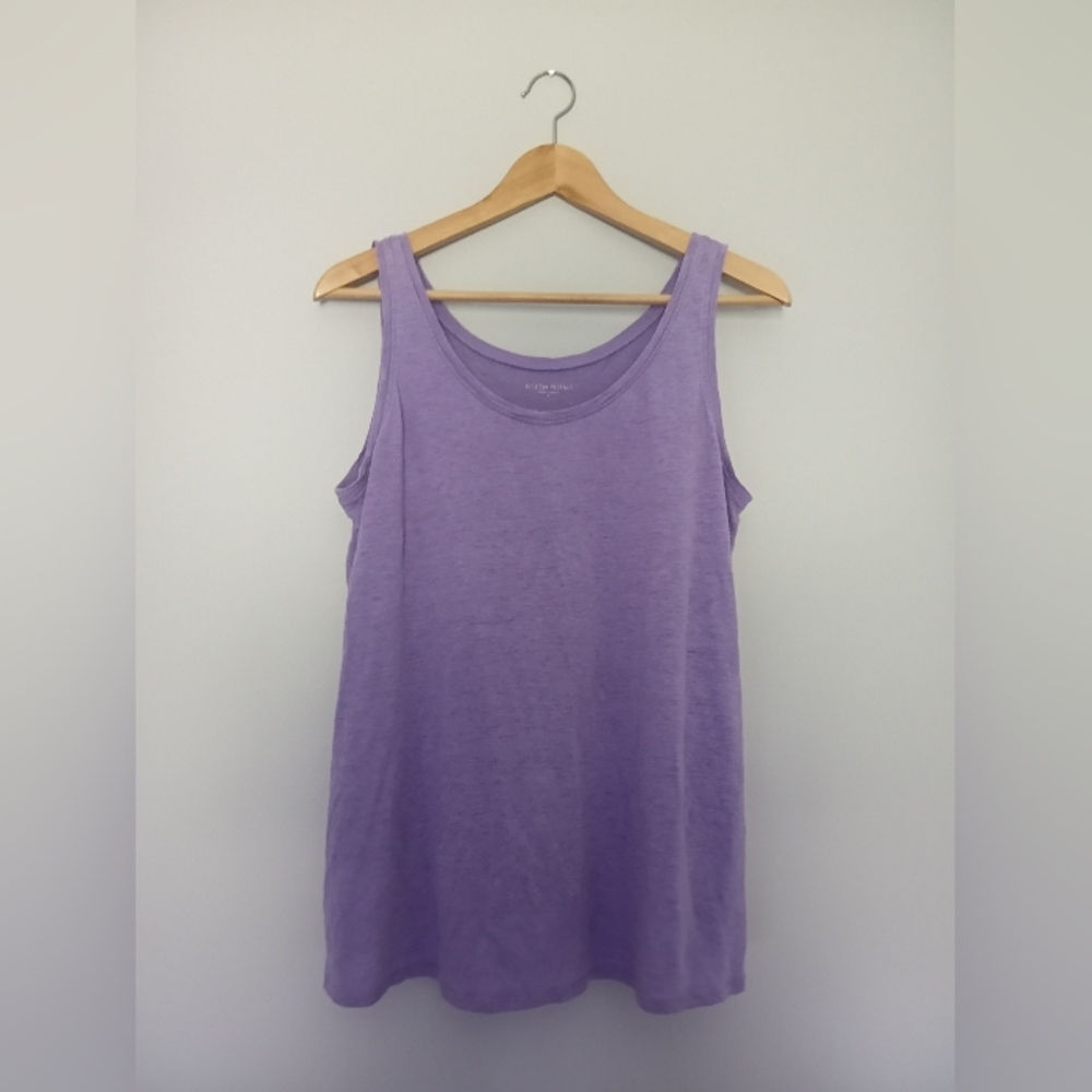 Eileen Fisher Purple Linen Tank Top S